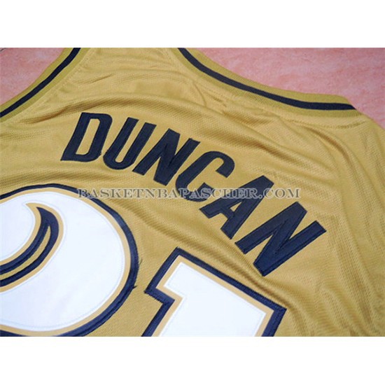 Maillot NCAA Wake Forest Demon Deacons Tim Duncan Dorado